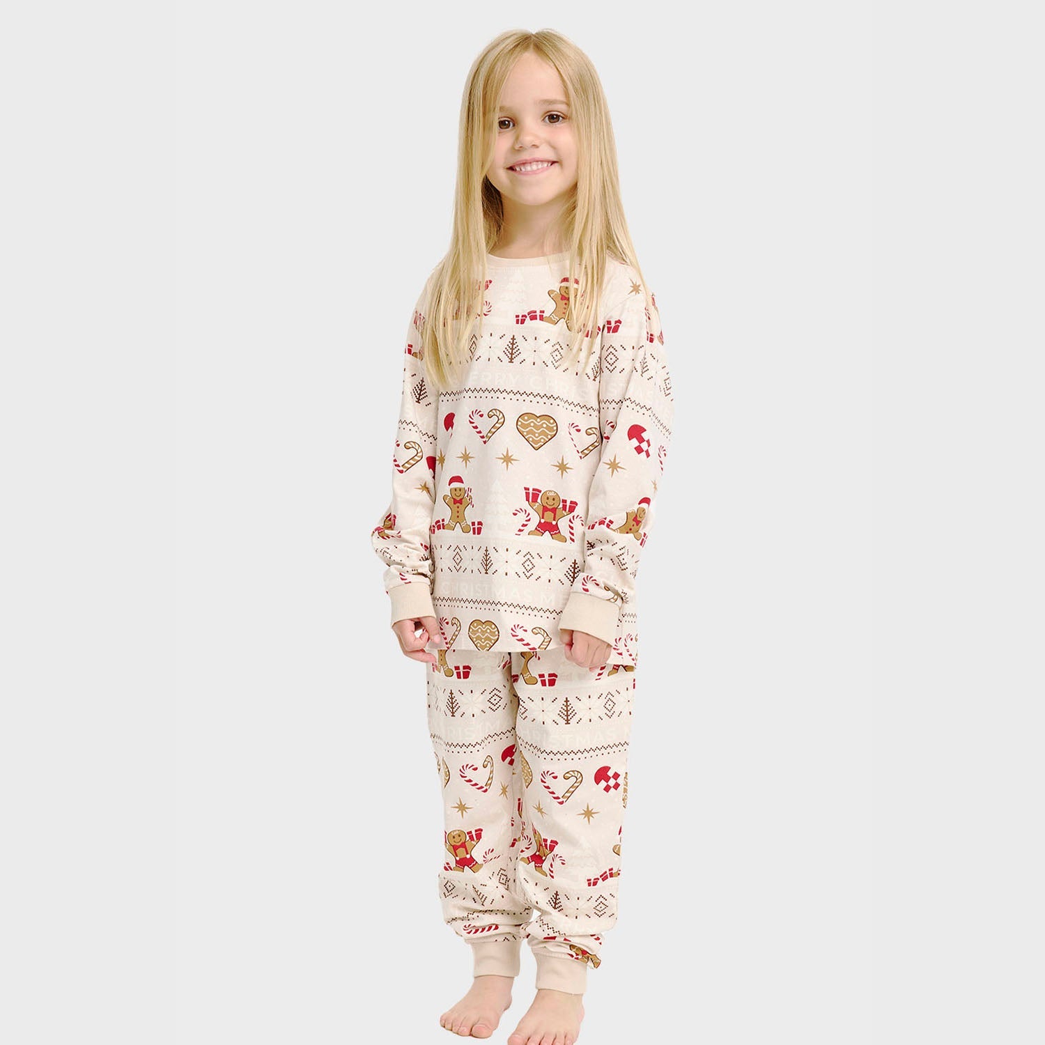 Christmas Cookie Pyjamas Beige β Kids